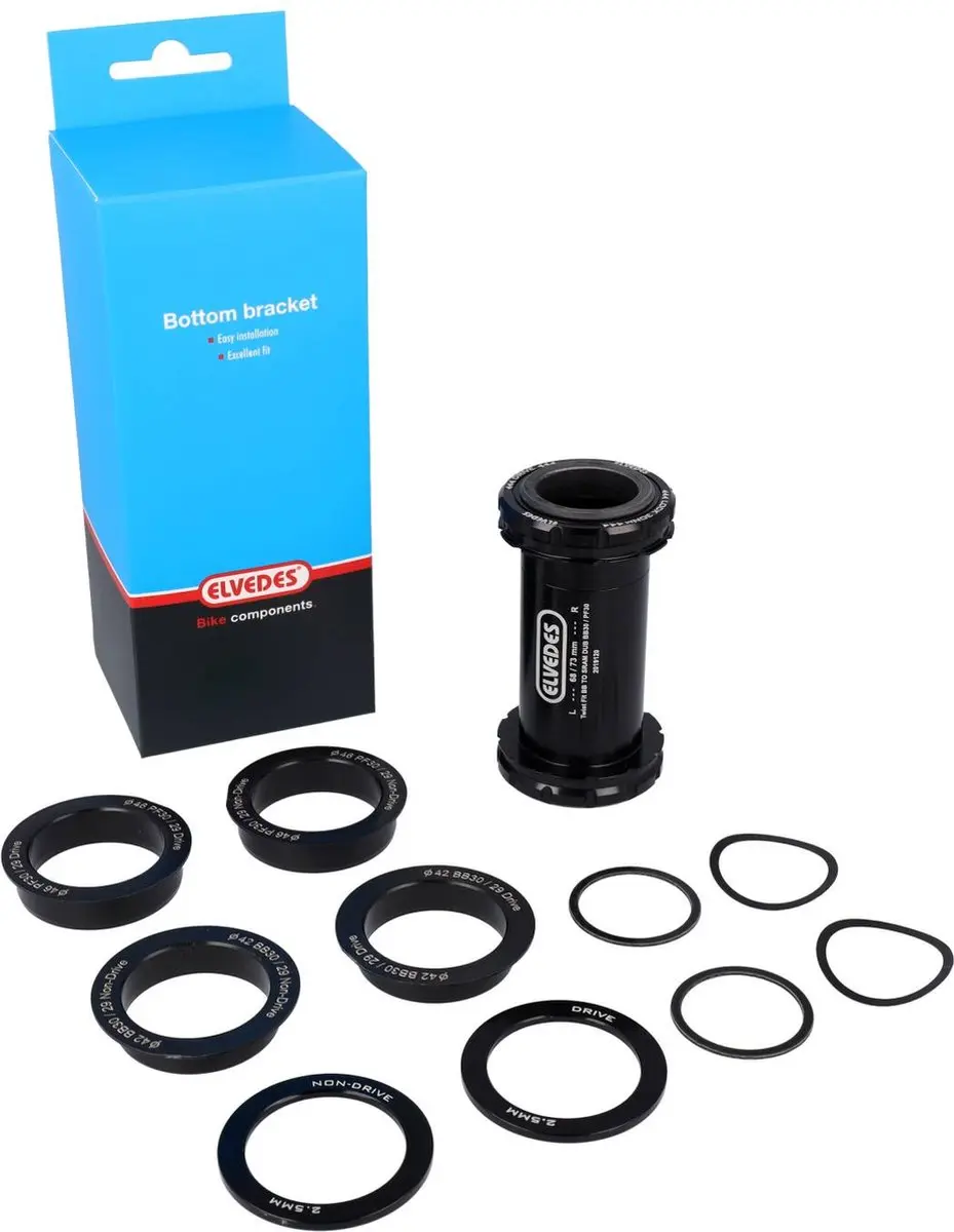 Elvedes Twistfit BB30 PF30 Adapter - Zwart - afbeelding 3 van 3