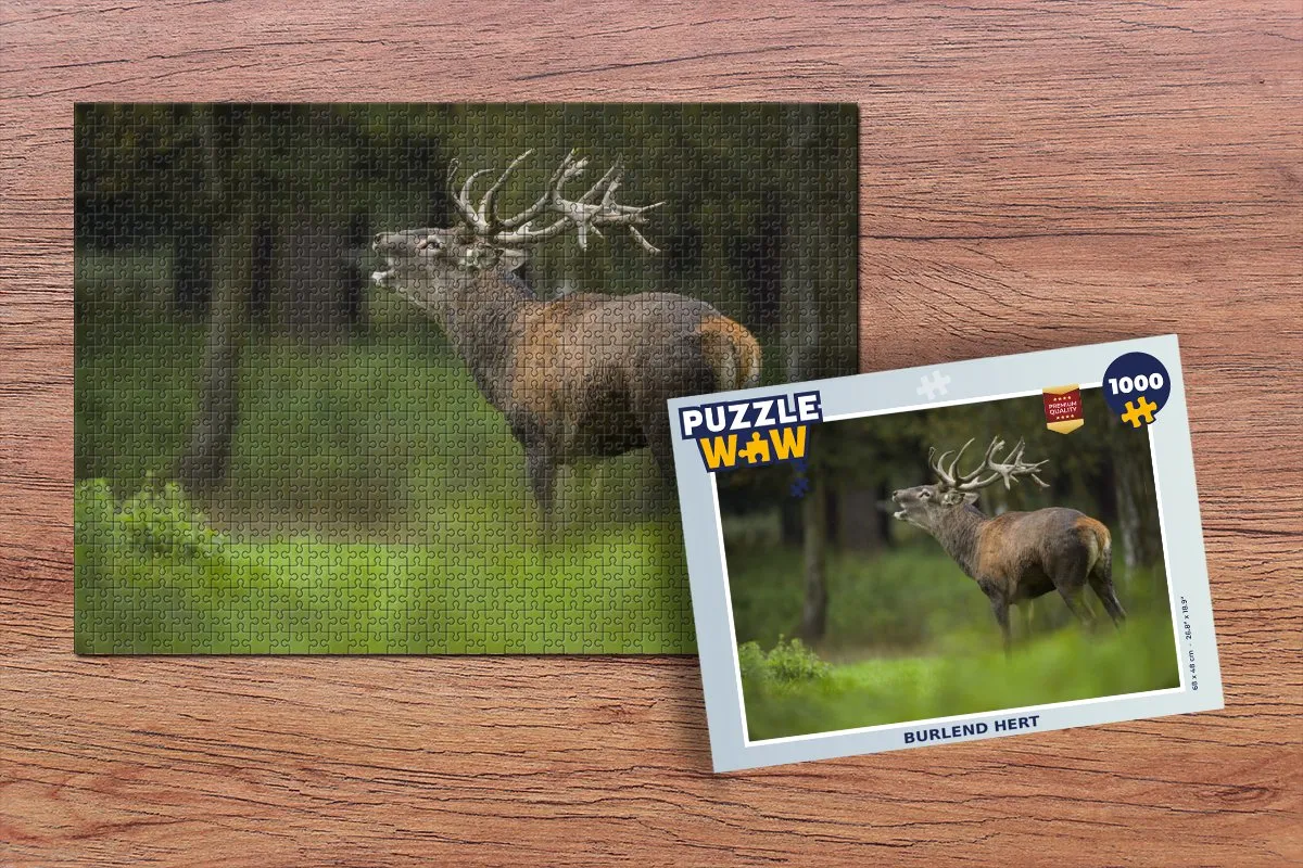 PuzzleWow Bos Portret Legpuzzel 1000 Stuks - Multicolor