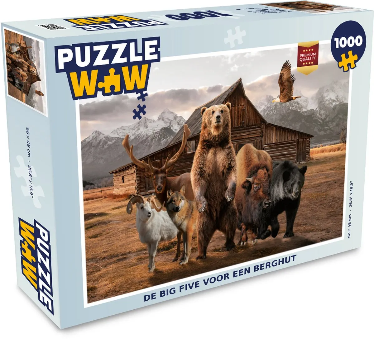 PuzzleWow Big Five Legpuzzel 1000 Stuks