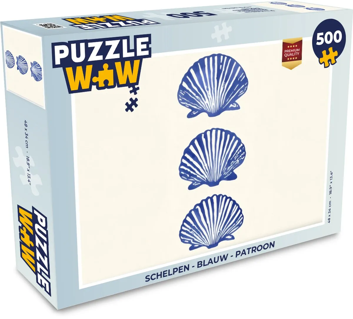PuzzleWow Schelpen Legpuzzel 500 Stuks