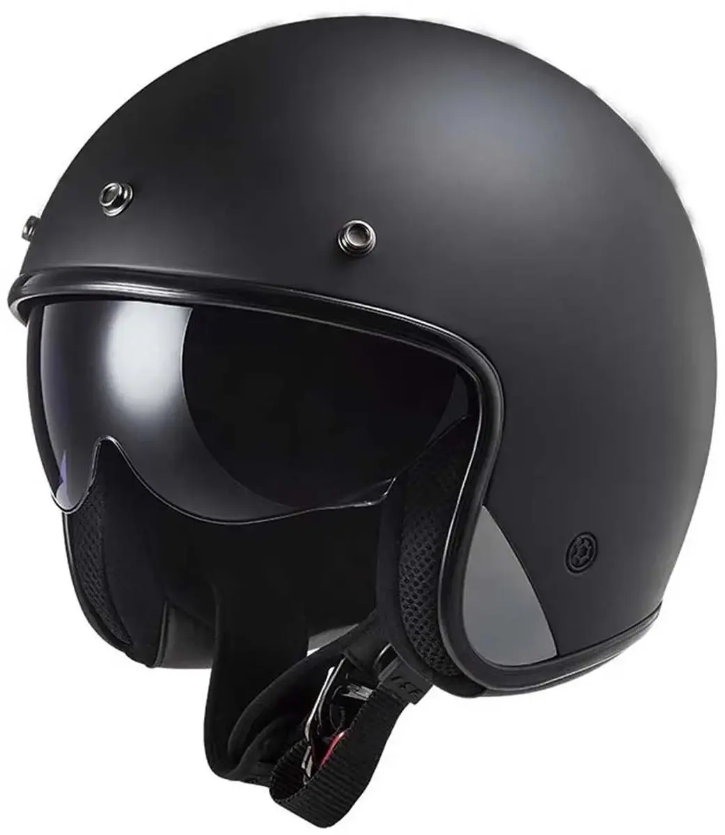 LS2 OF601 Bob II Solid Jethelm - S - Zwart