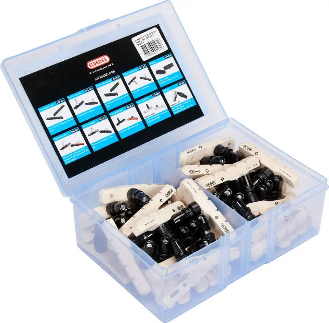 Elvedes Witte V-brake Remblokken 25 Paar - 5cm - afbeelding 2 van 5