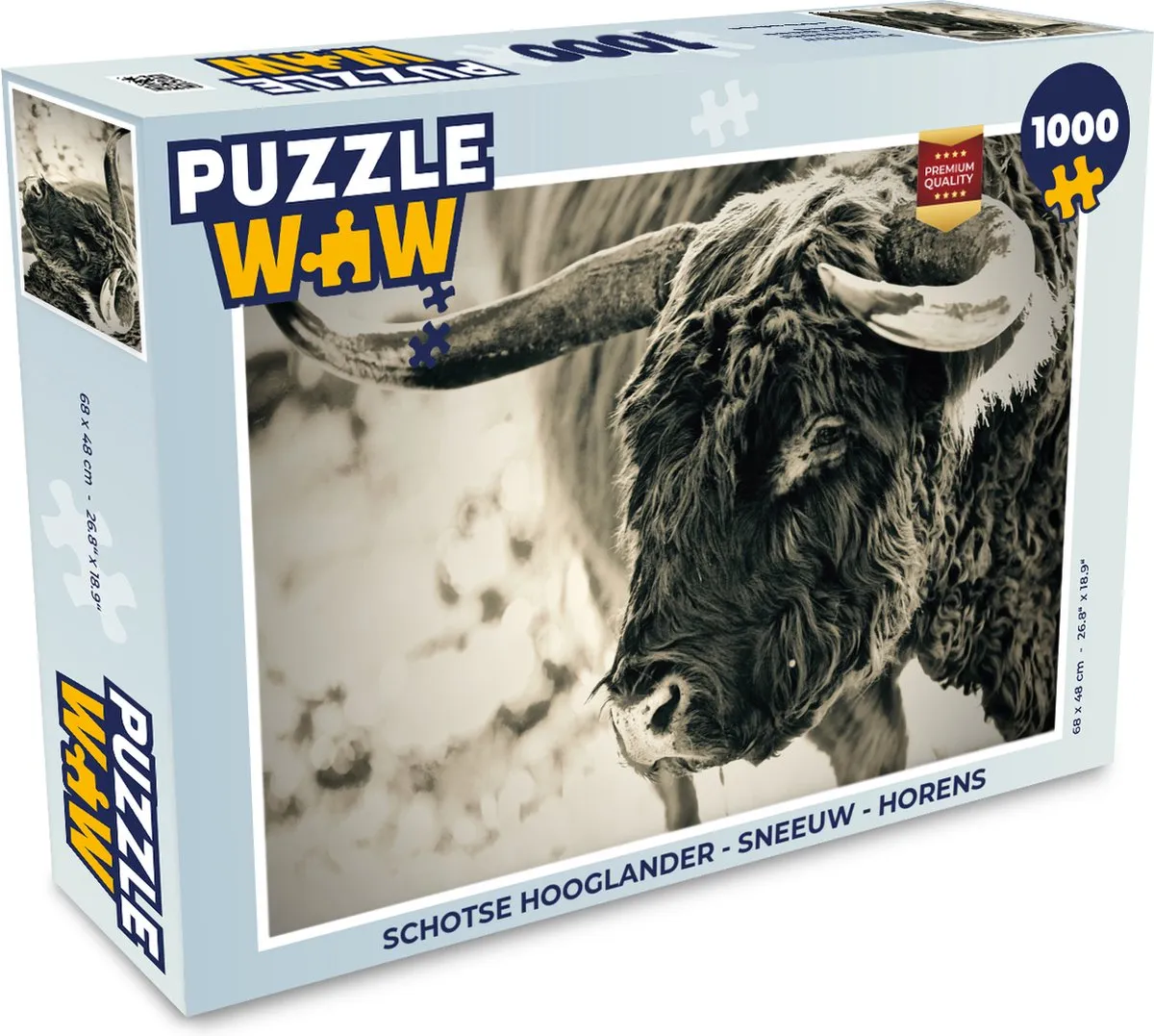 PuzzleWow Schotse Hooglander Legpuzzel 1000 Stuks