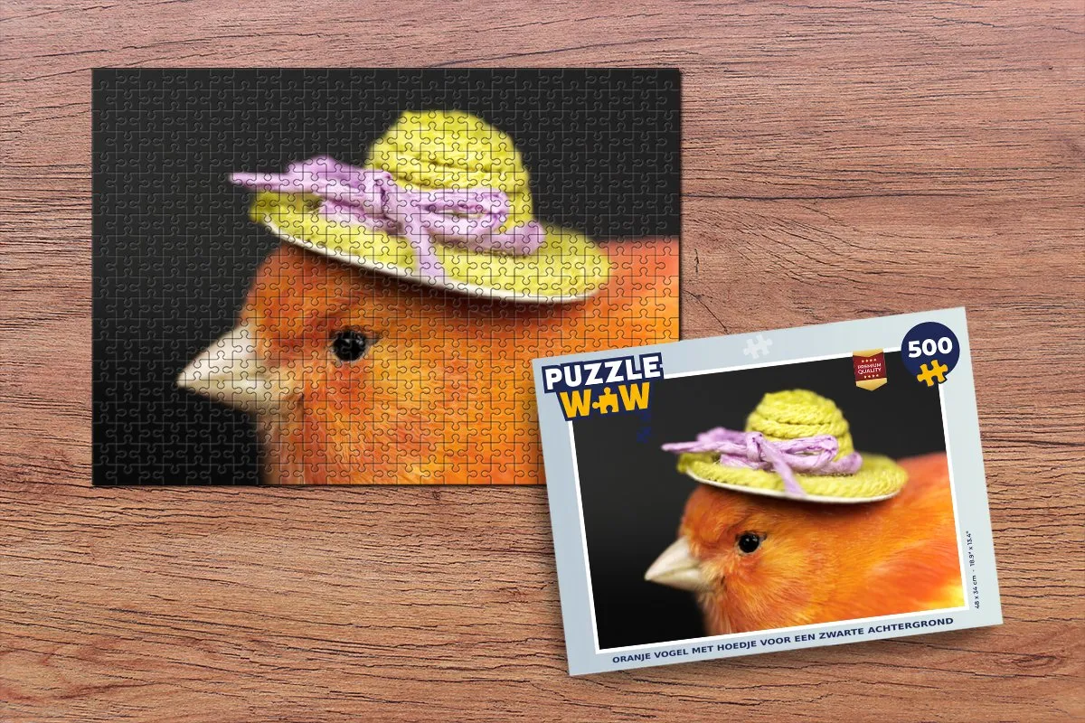 PuzzleWow Vogel Hoed Legpuzzel 500 Stuks - Multicolor