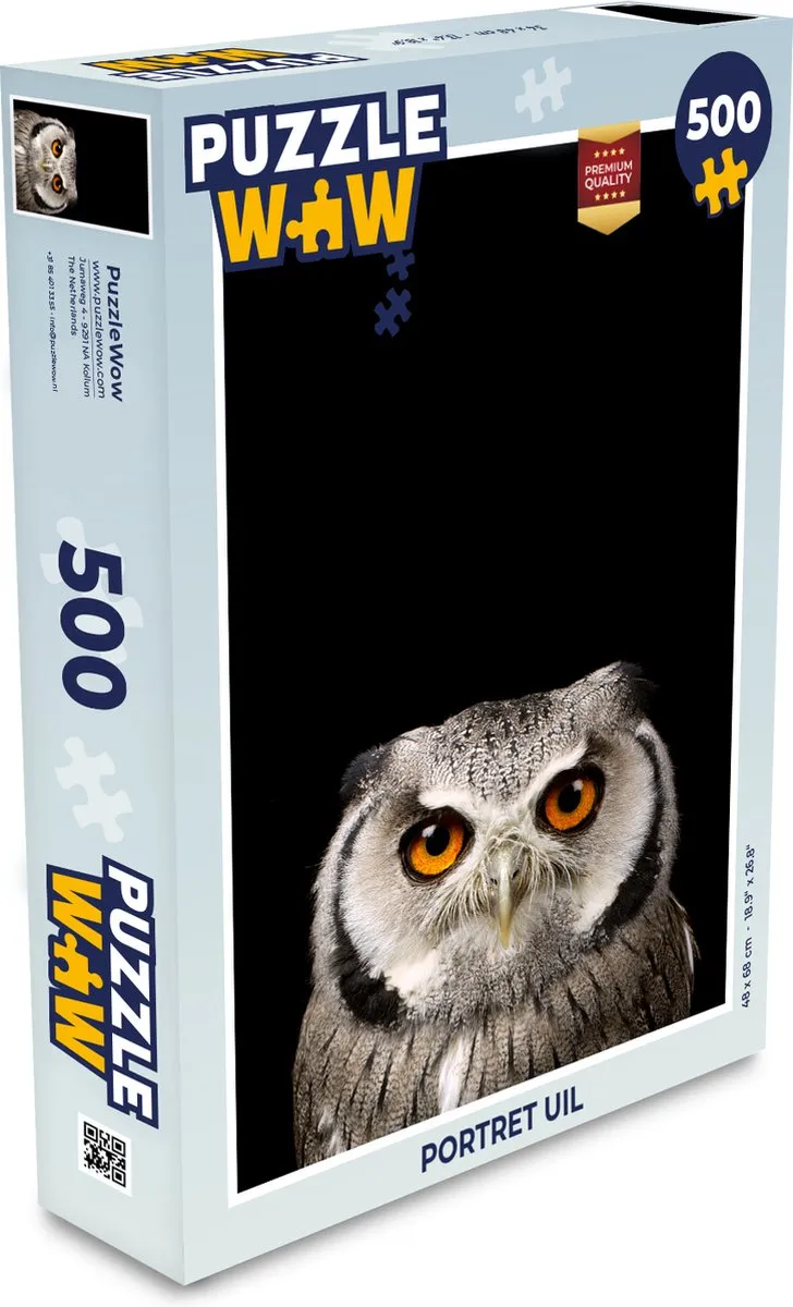 PuzzleWow Portret Uil Legpuzzel 500 Stuks
