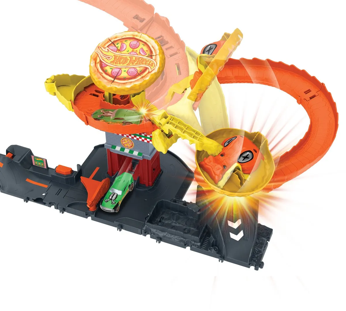 Hot Wheels City Cobra Slam Pizza Attack Racebaan HTN81 - Multikleur