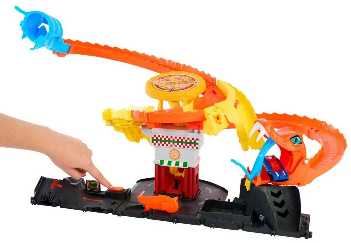 Hot Wheels City Cobra Slam Pizza Attack Racebaan HTN81 - Multikleur