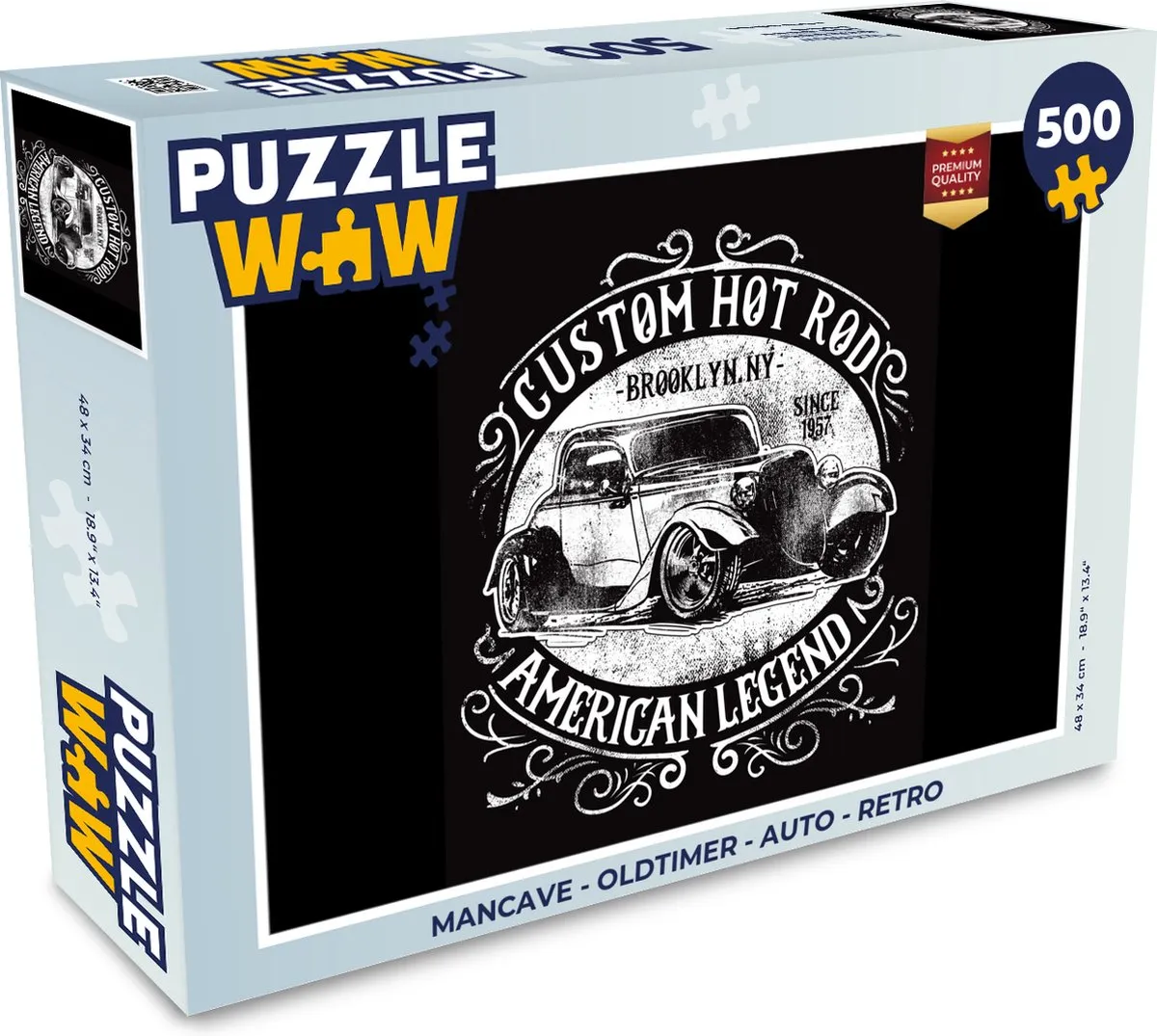PuzzleWow Mancave Oldtimer Legpuzzel 500 Stuks