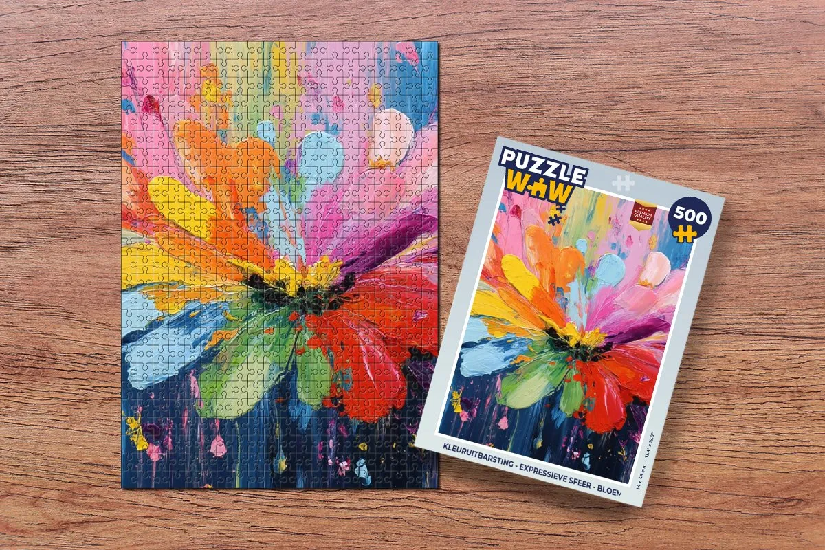 PuzzleWow Kleuruitbarsting Bloem Legpuzzel 500 Stuks - 8721414231010