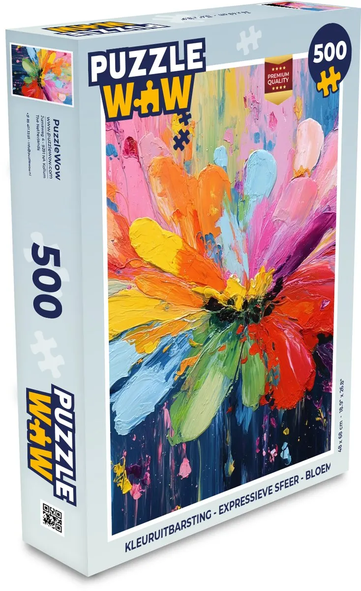 PuzzleWow Kleuruitbarsting Bloem Legpuzzel 500 Stuks