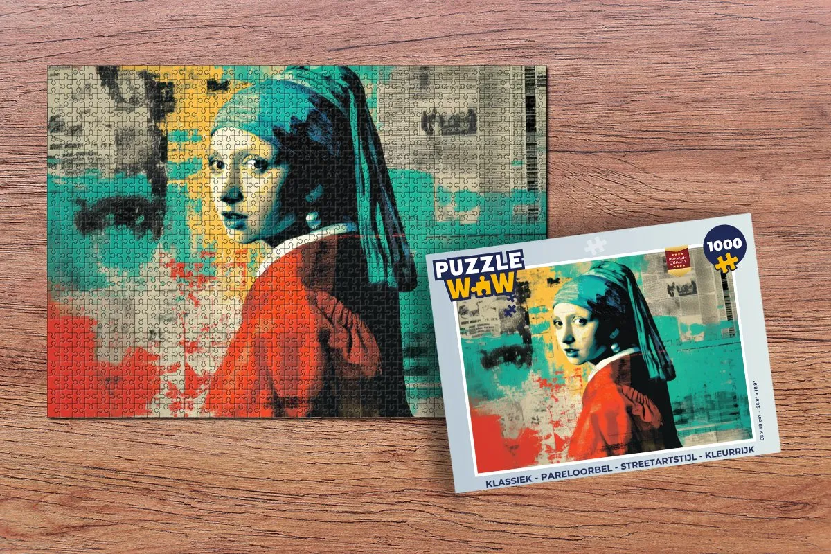 PuzzleWow Pareloorbel Streetart Legpuzzel 1000 Stuks - Klassiek