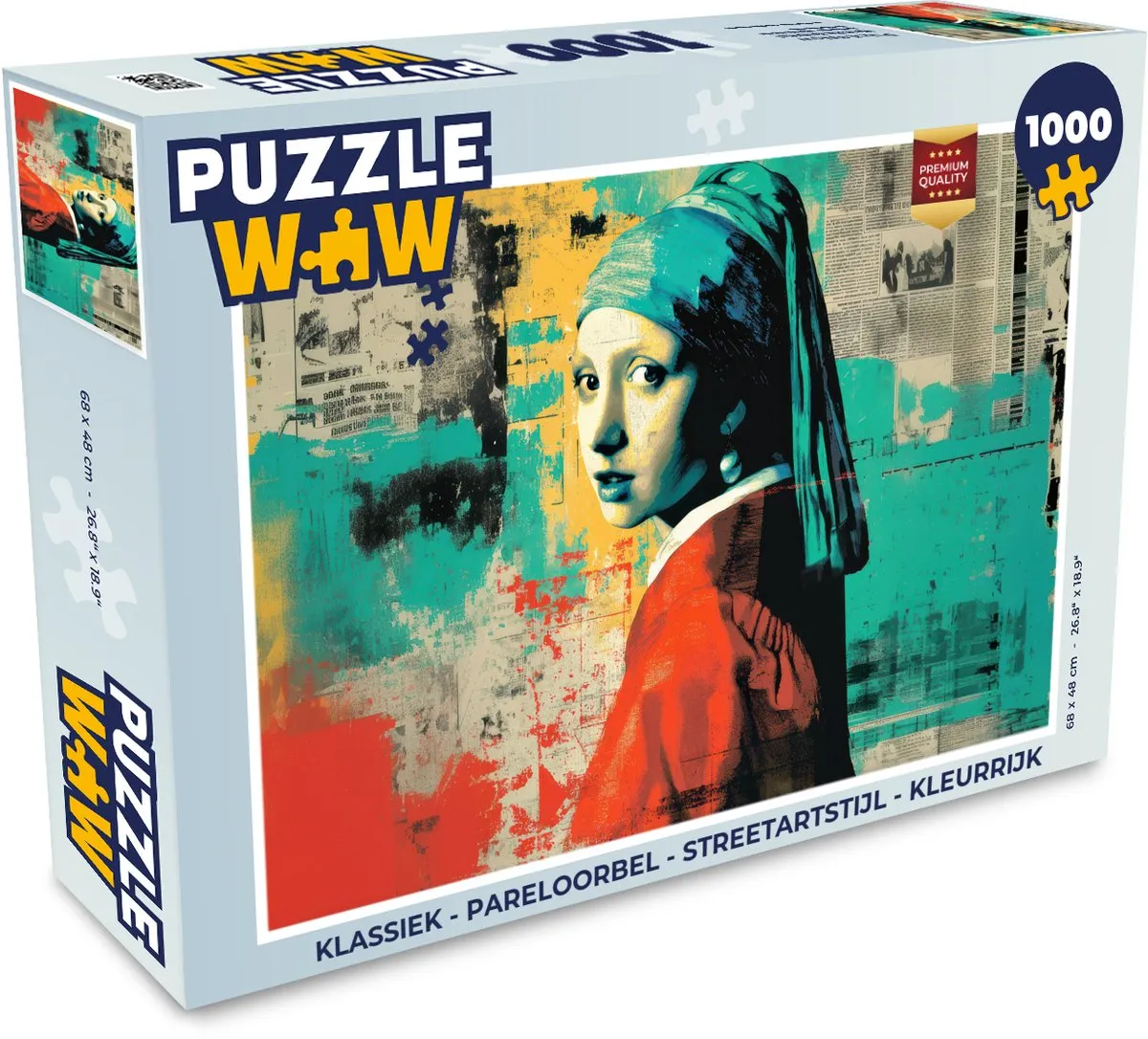 PuzzleWow Pareloorbel Streetart Legpuzzel 1000 Stuks - Klassiek