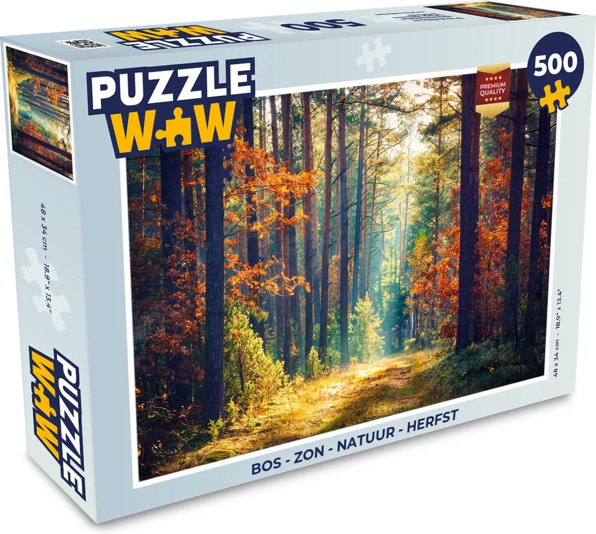 PuzzleWow Herfstzon Natuur Legpuzzel 500 Stuks