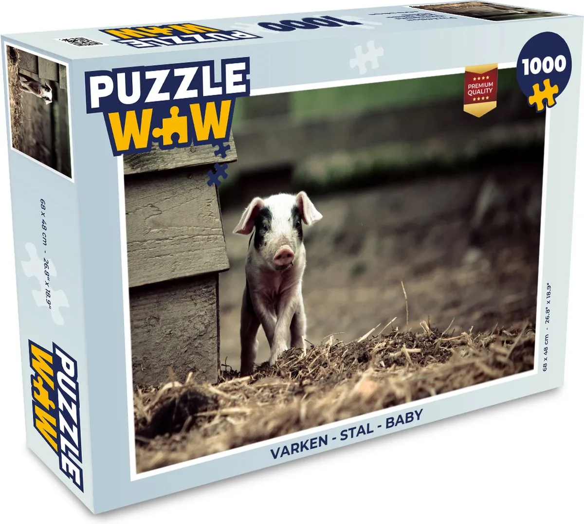 PuzzleWow Varken Stal Legpuzzel 1000 Stuks