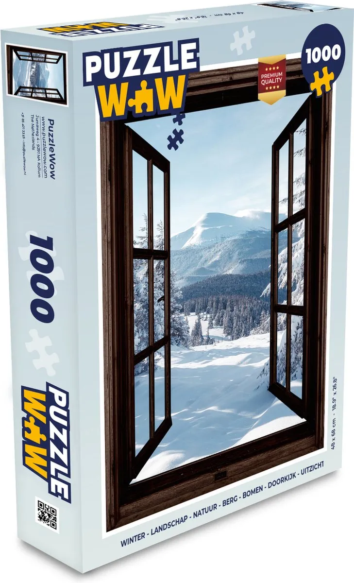 PuzzleWow Winter Landschap Legpuzzel 1000 Stuks - Bomen