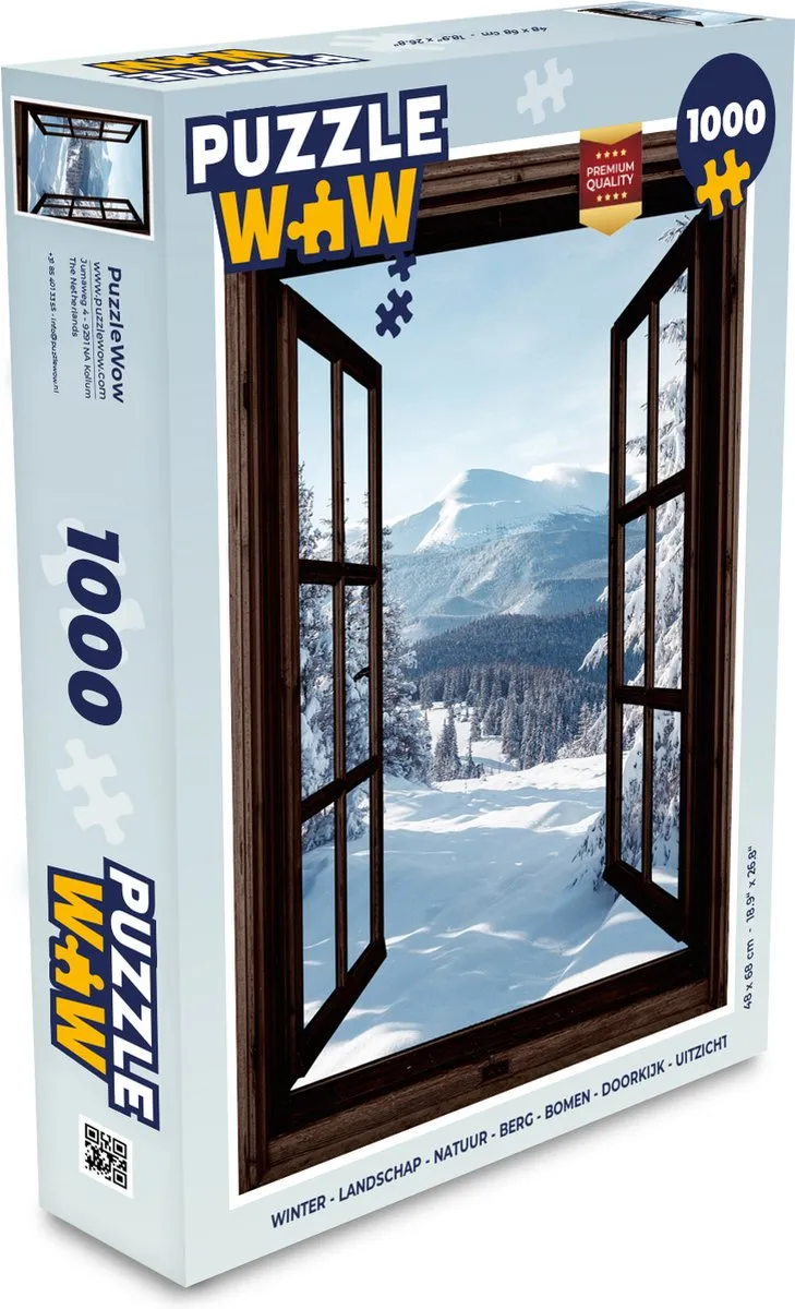 PuzzleWow Winter Landschap Legpuzzel 1000 Stuks - Bomen