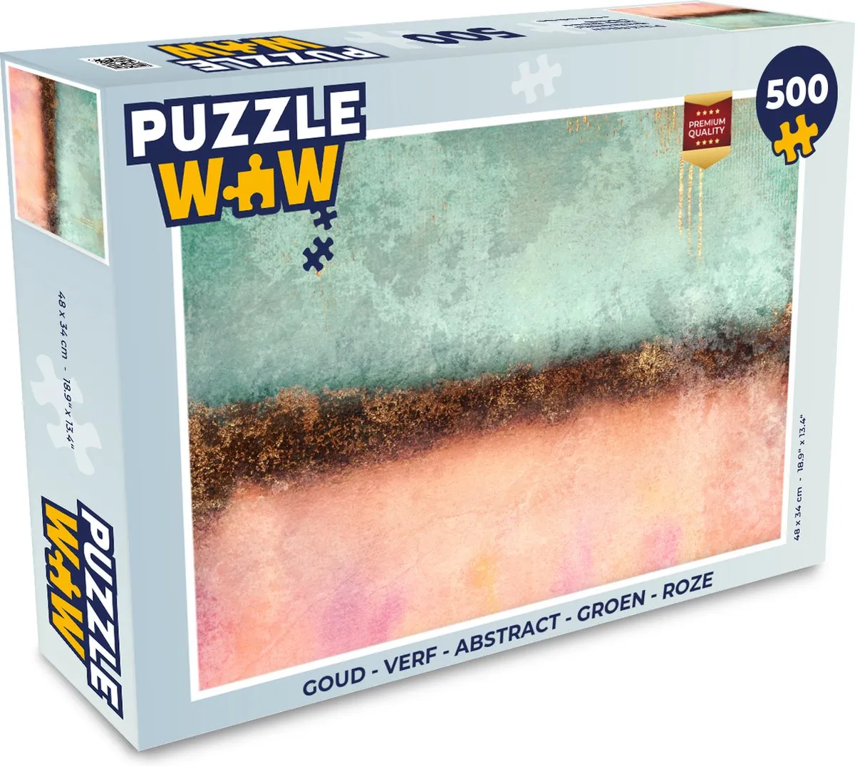 PuzzleWow Abstract Legpuzzel 500 Stuks - Multicolor