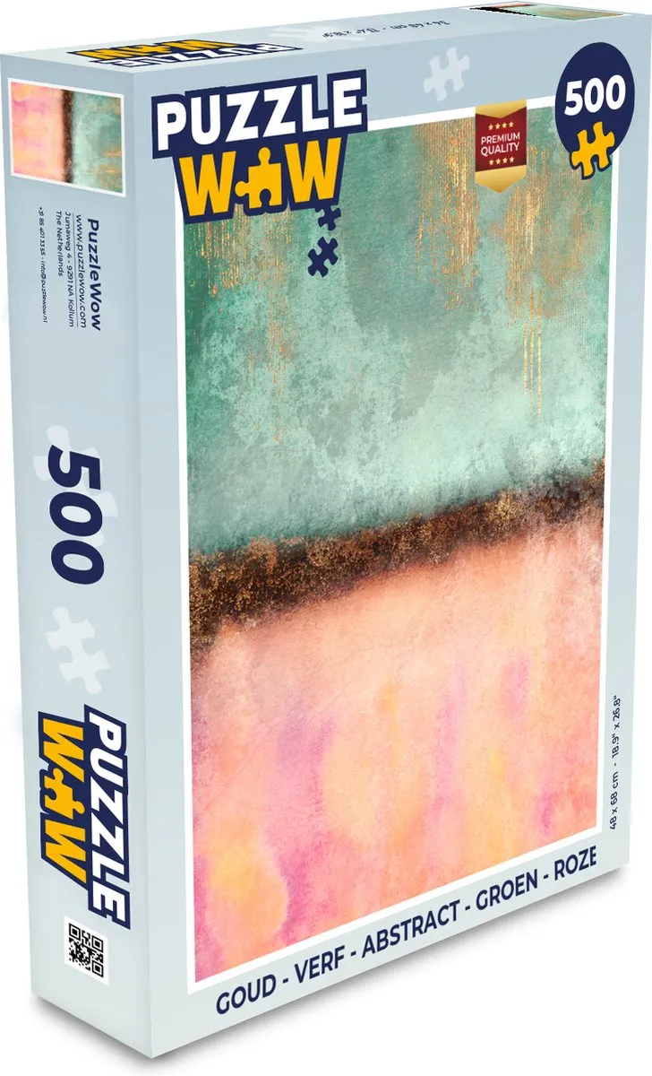 PuzzleWow Abstract Legpuzzel 500 Stuks - Multicolor
