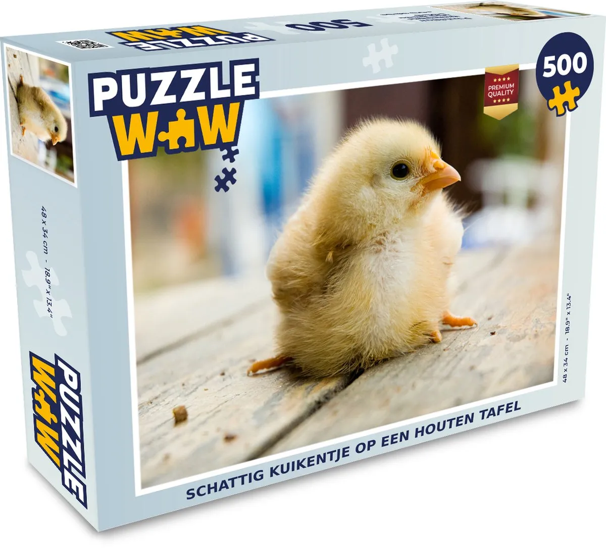 PuzzleWow Legpuzzel Schattig Kuikentje 500 Stuks