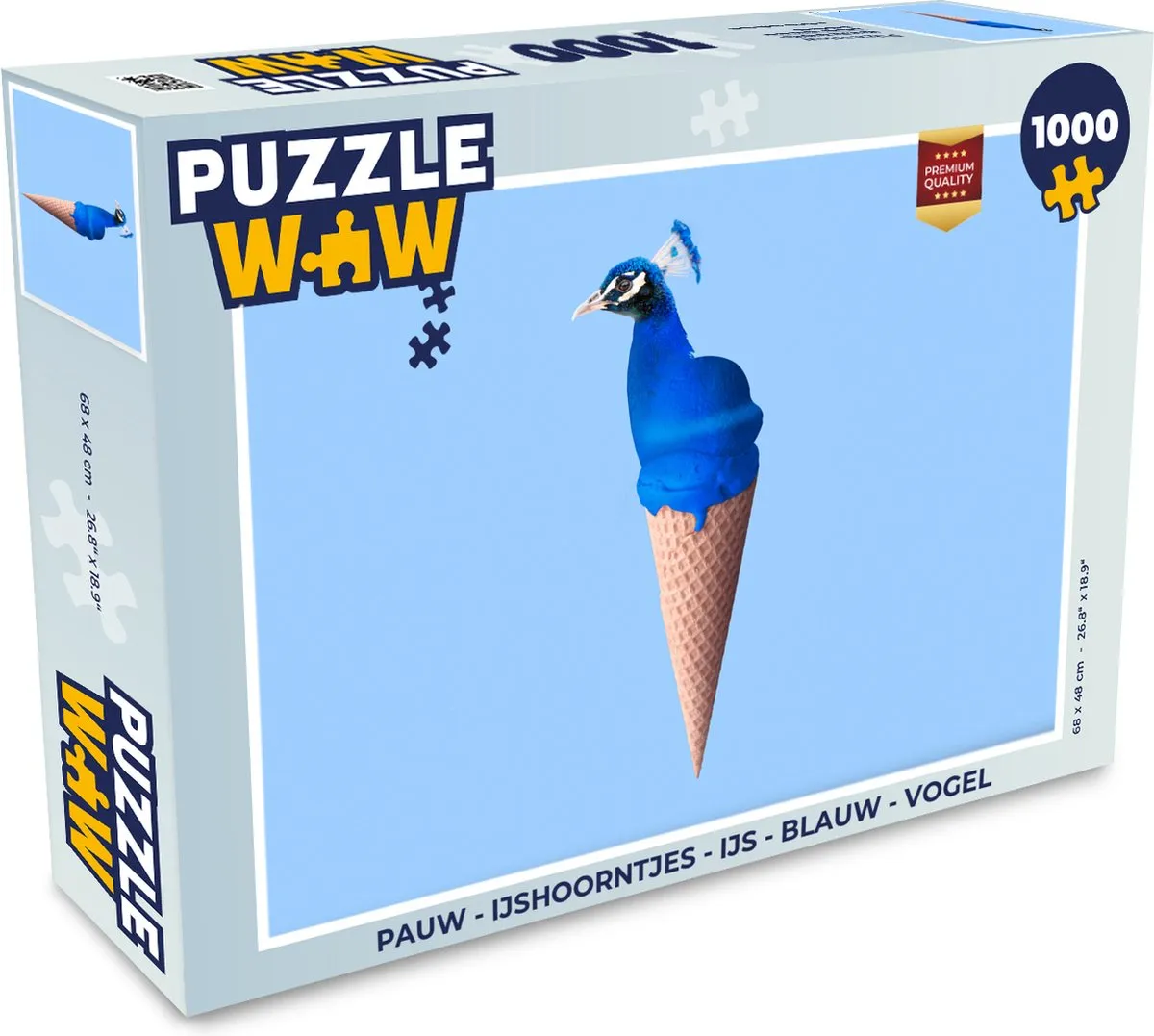 PuzzleWow IJshoorntje Vogel Legpuzzel 1000 Stuks