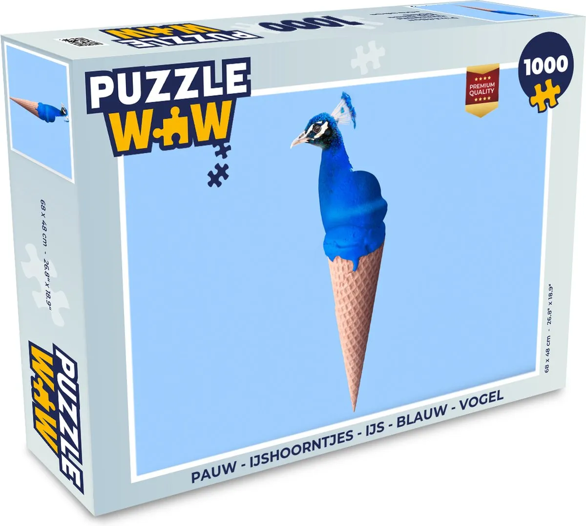 PuzzleWow IJshoorntje Vogel Legpuzzel 1000 Stuks - Multicolor