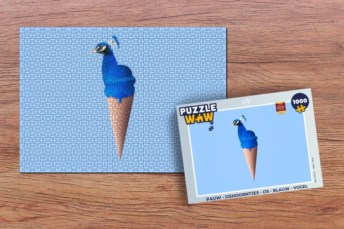 PuzzleWow IJshoorntje Vogel Legpuzzel 1000 Stuks - Multicolor