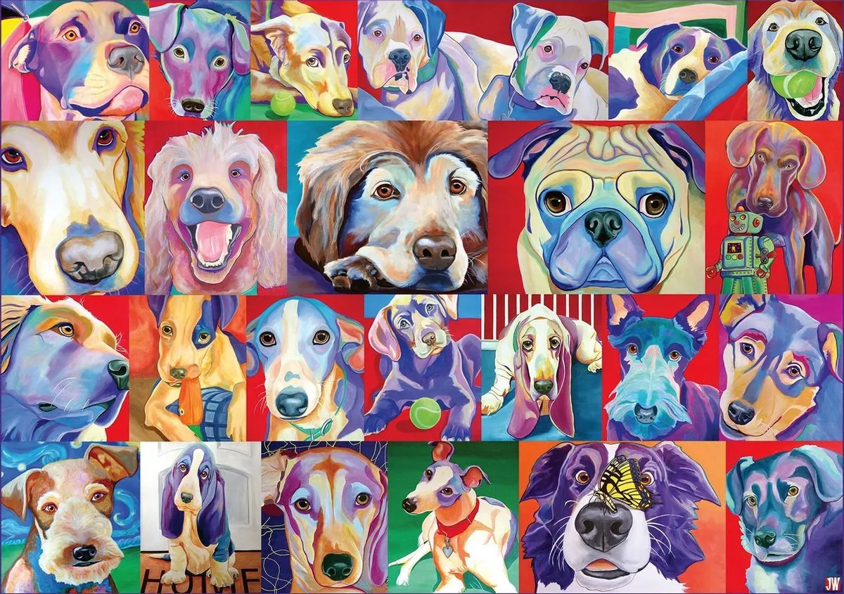 Ravensburger Kleurrijke Honden Legpuzzel 500 Stuks - Multicolor