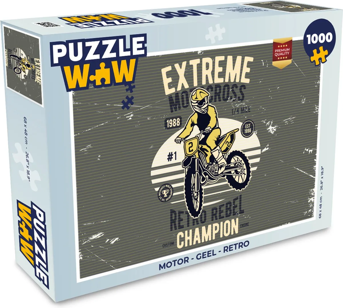 PuzzleWow Motor Retro Legpuzzel 1000 Stuks