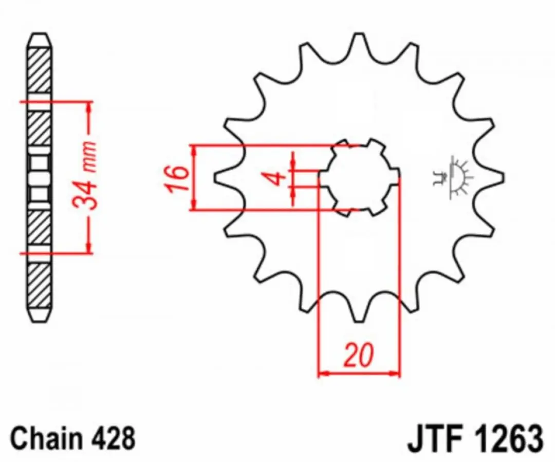 JT Sprockets Kettingwiel JTF1263.11 - 11 Tanden - afbeelding 5 van 5