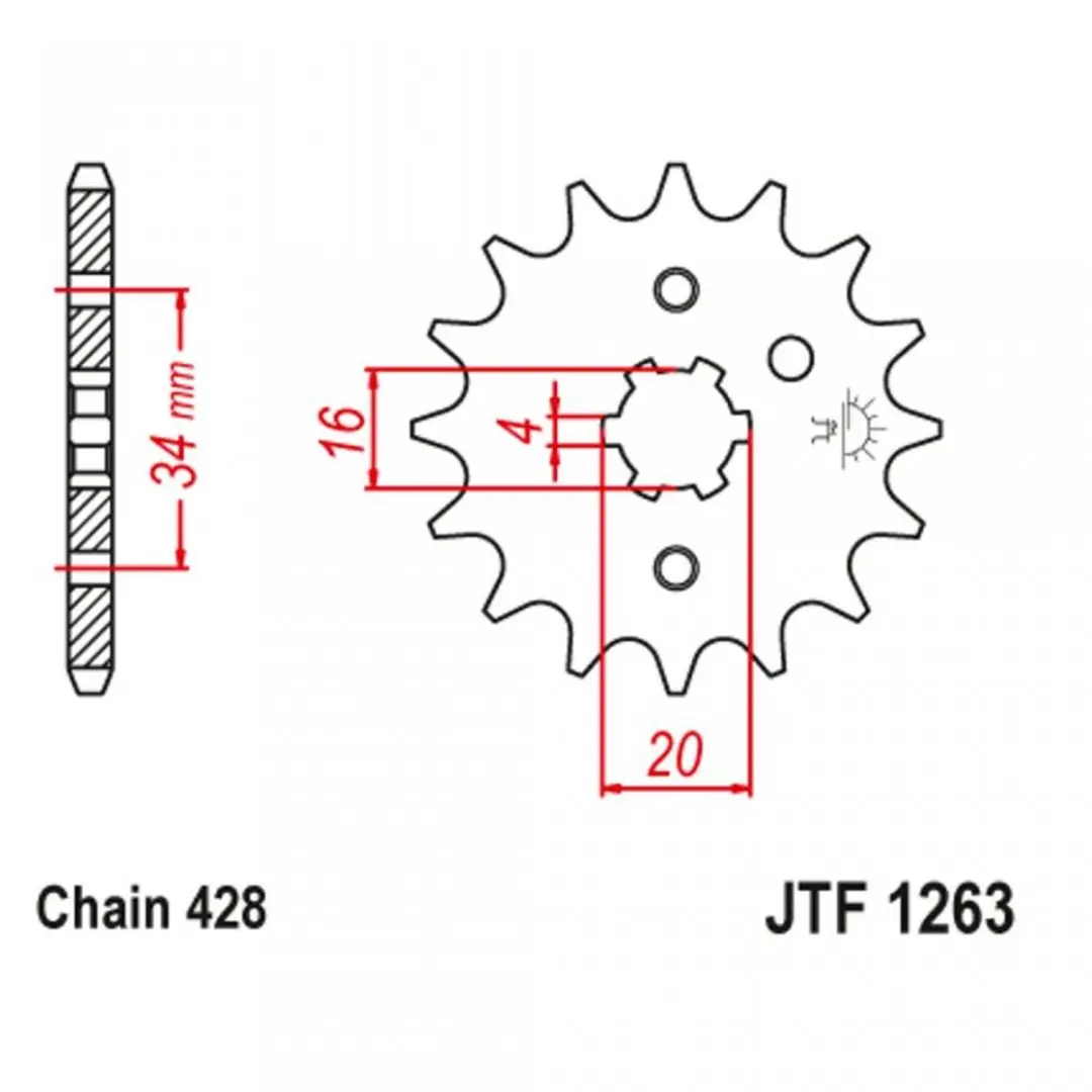 JT Sprockets Kettingwiel JTF1263.11 - 11 Tanden - afbeelding 2 van 5