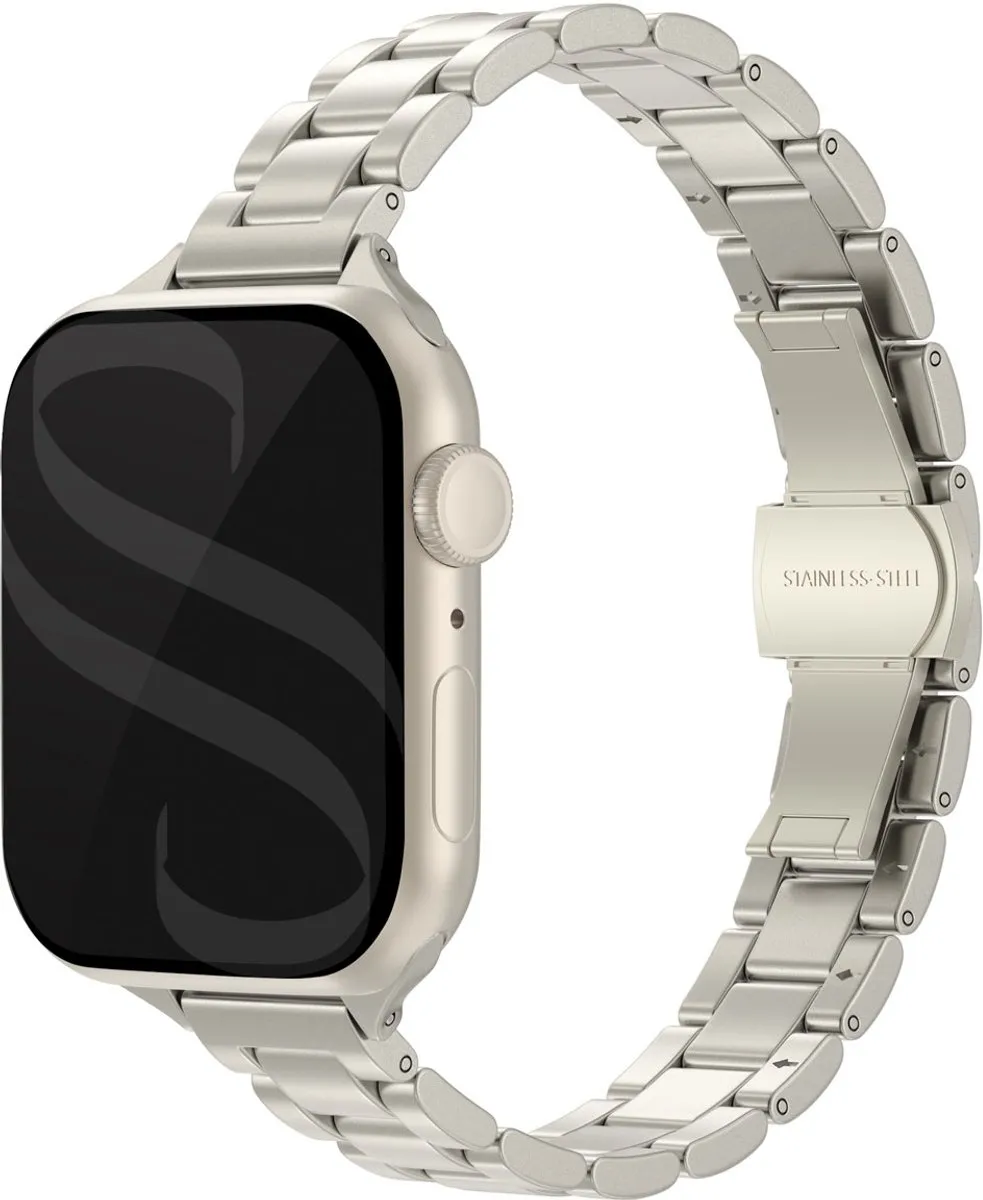 Selencia Slim Steel Schakelbandje Apple Watch 38-42mm - Sterrenlicht