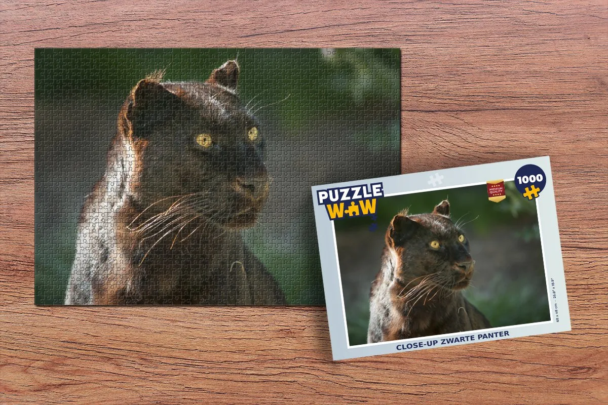 PuzzleWow Panter Legpuzzel 1000 Stuks - Multicolor
