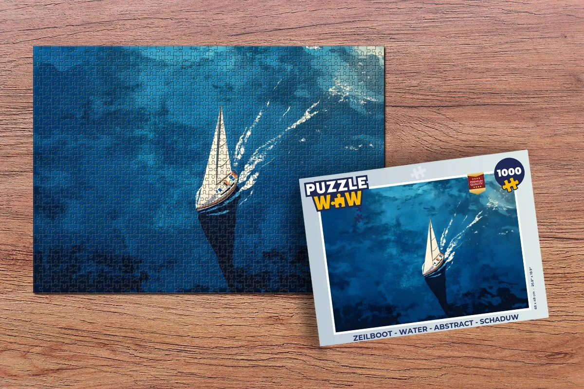 PuzzleWow Zeilboot Legpuzzel 1000 Stuks - Abstract