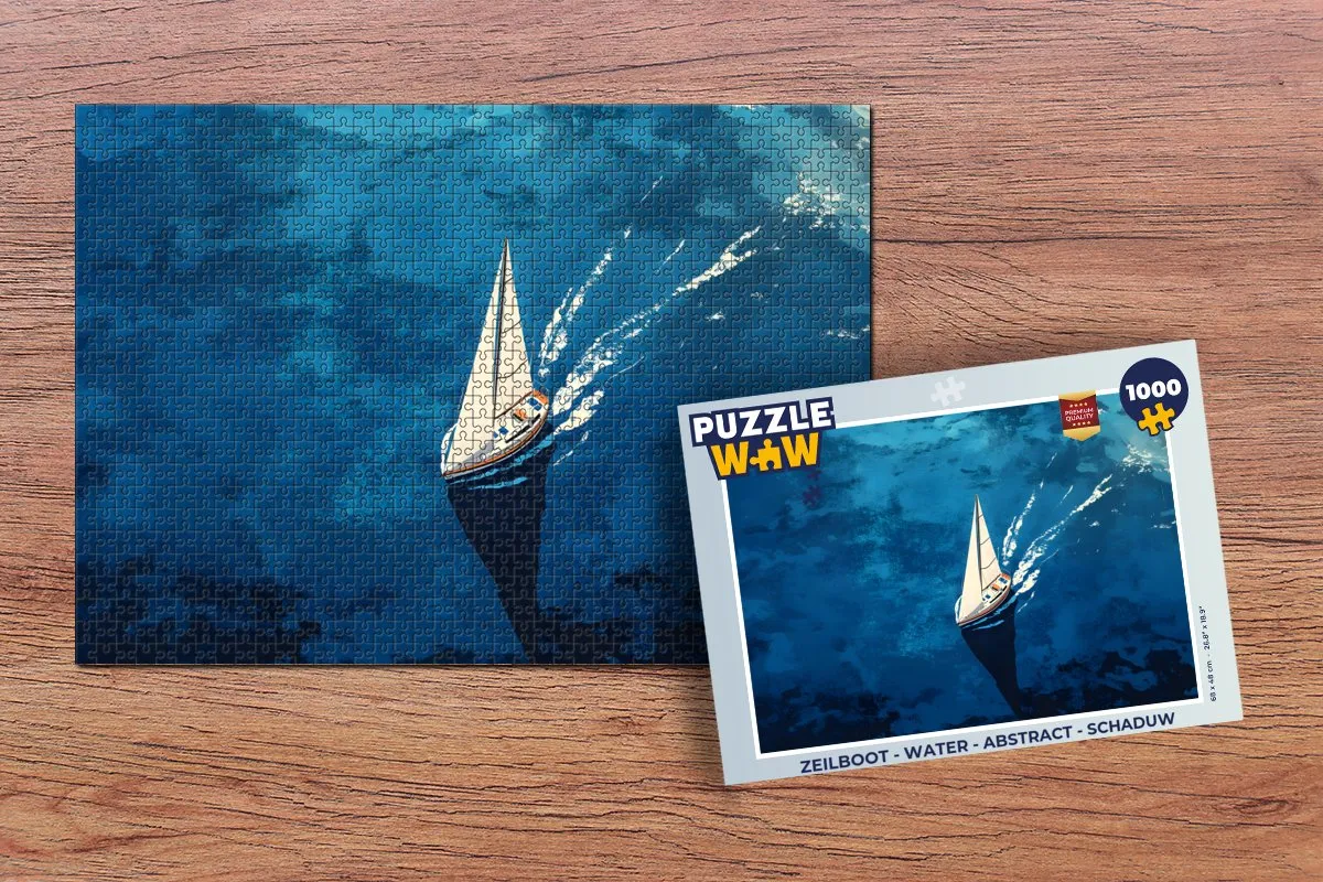 PuzzleWow Zeilboot Legpuzzel 1000 Stuks - Abstract