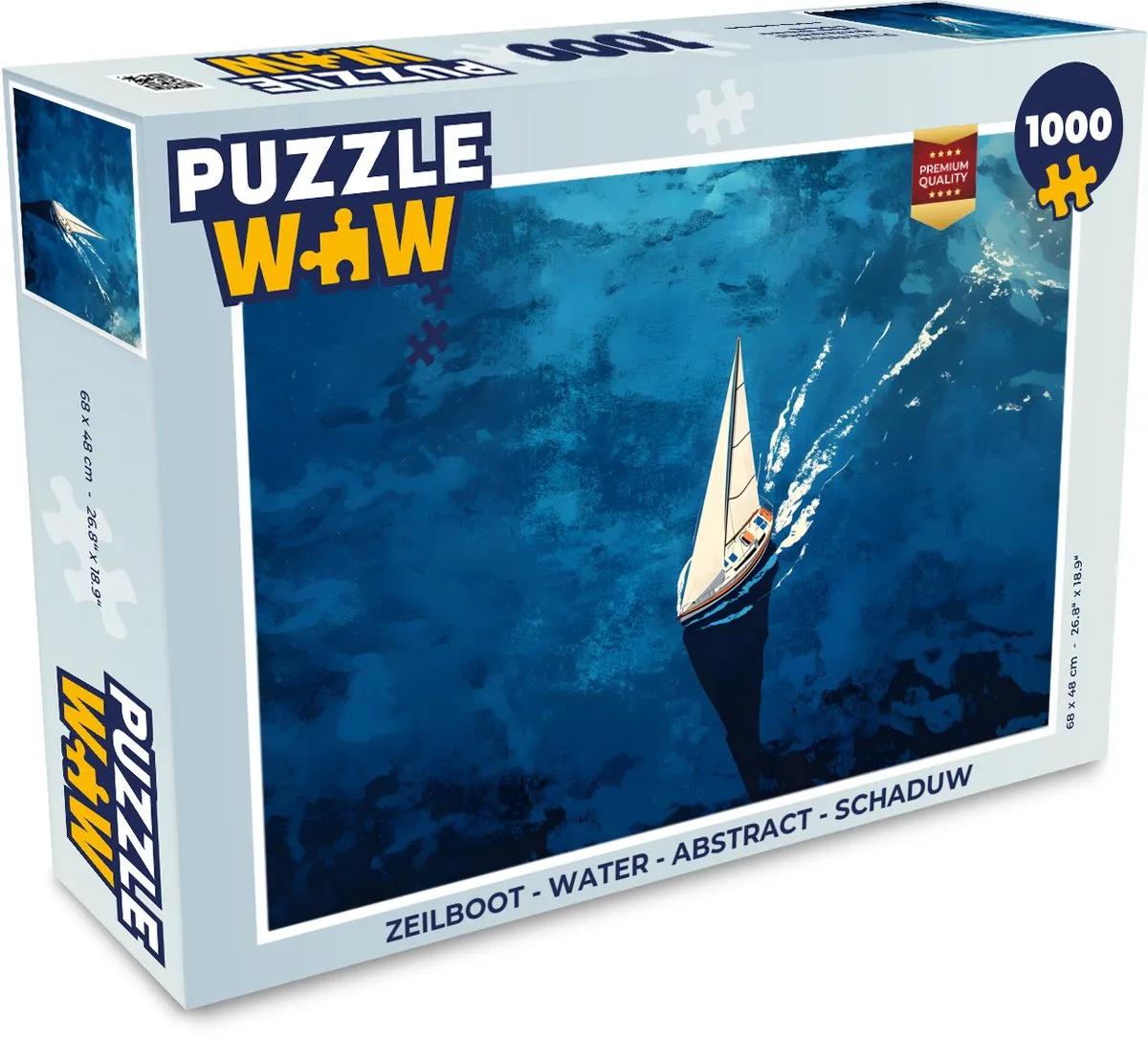 PuzzleWow Zeilboot Legpuzzel 1000 Stuks - Abstract