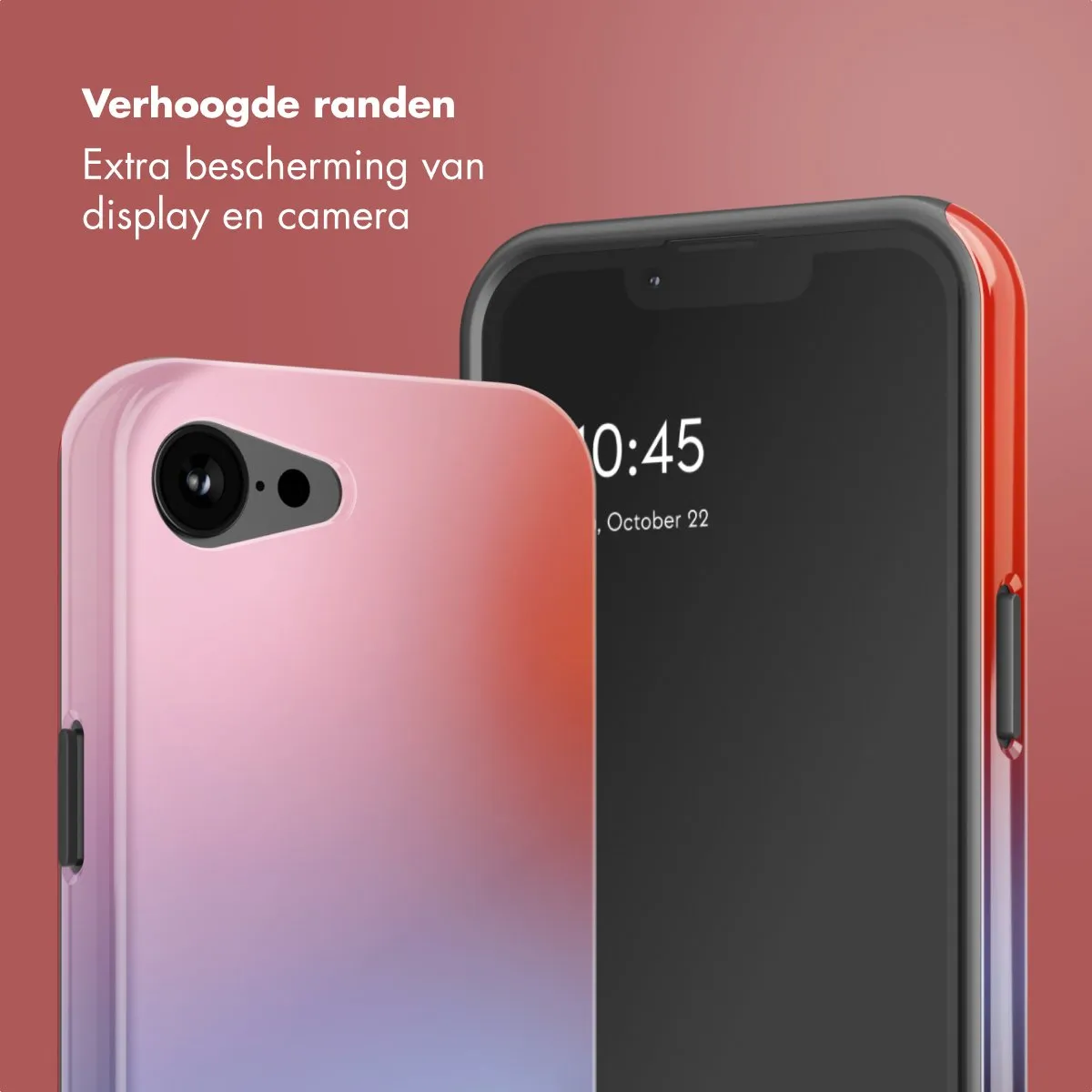Selencia Hoesje iPhone 16e Gradient Soft Blush - MagSafe