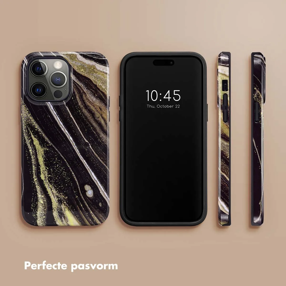 Selencia Hoesje iPhone 14 Pro Max Chic Marble