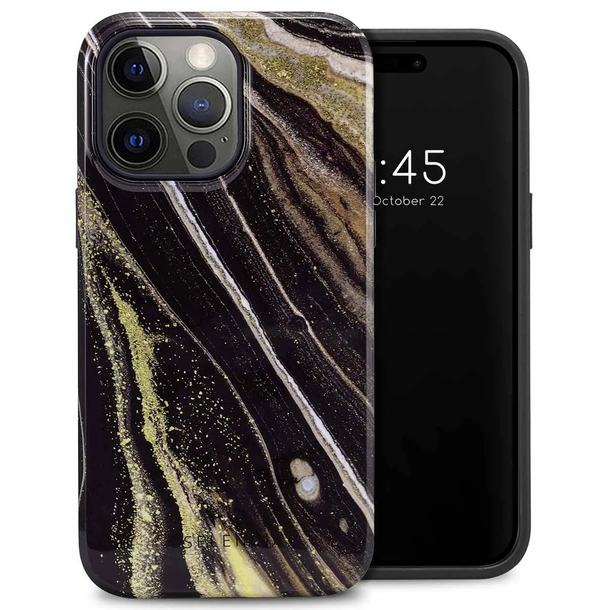 Selencia Hoesje iPhone 14 Pro Max Chic Marble