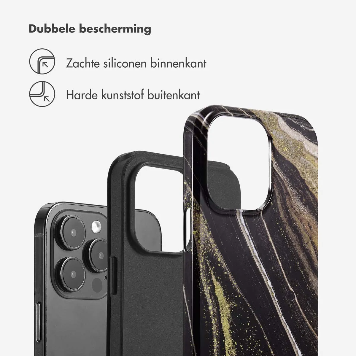 Selencia Hoesje iPhone 14 Pro Max Chic Marble