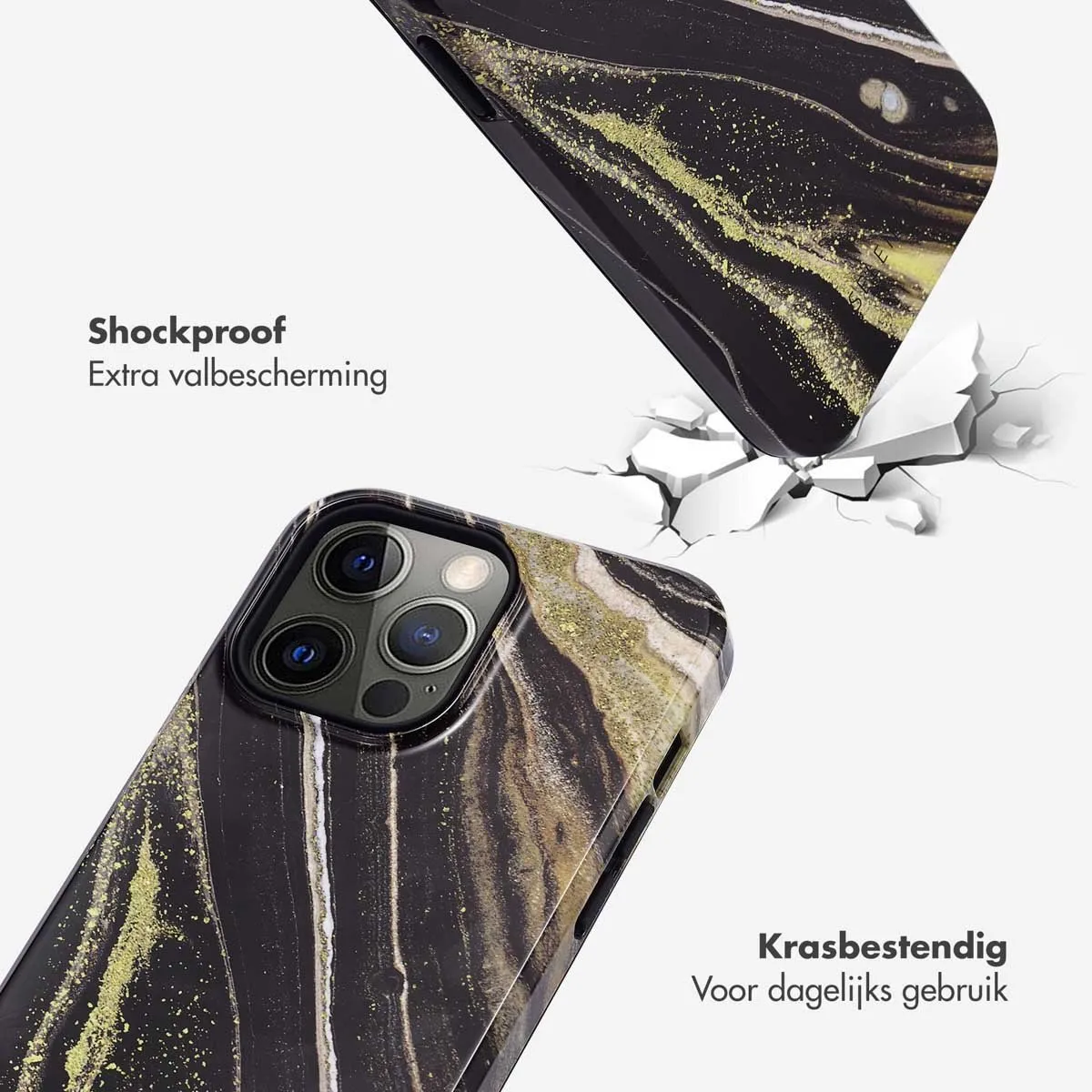 Selencia Hoesje iPhone 14 Pro Max Chic Marble
