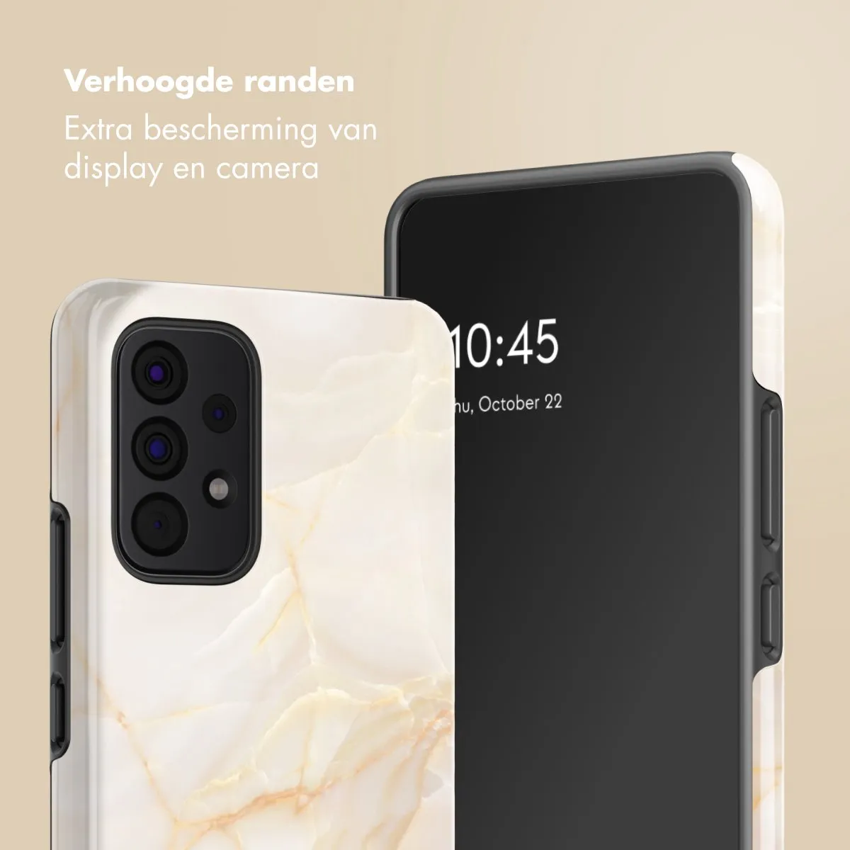 Selencia Hoesje Samsung Galaxy A53 Golden Beige Marble - afbeelding 6 van 6