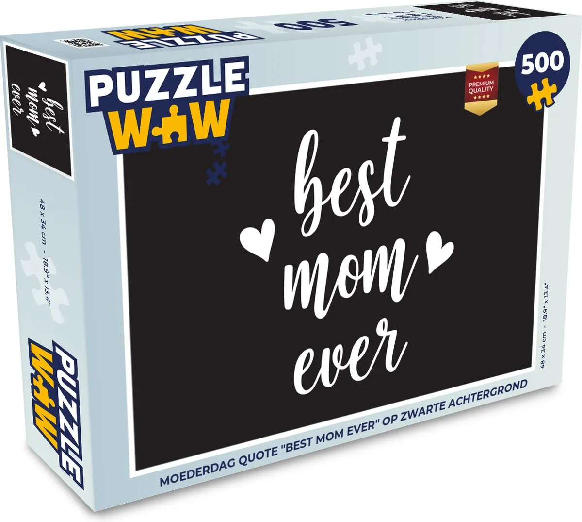 PuzzleWow Quote Best Mom Legpuzzel 500 Stuks