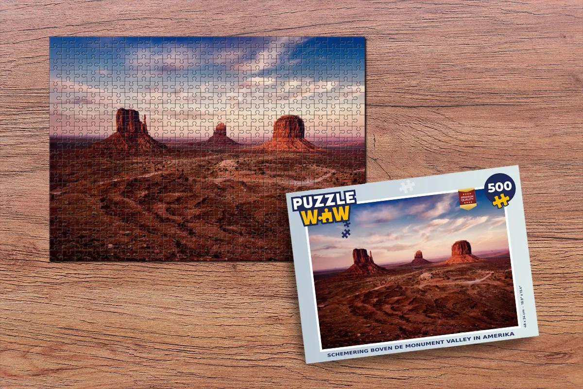 PuzzleWow Legpuzzel Schemering Monument Valley 500 Stuks