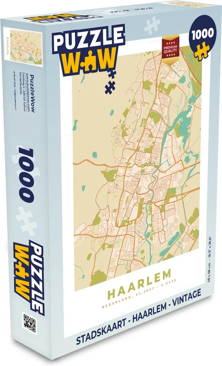 PuzzleWow Haarlem Vintage Legpuzzel 1000 Stuks