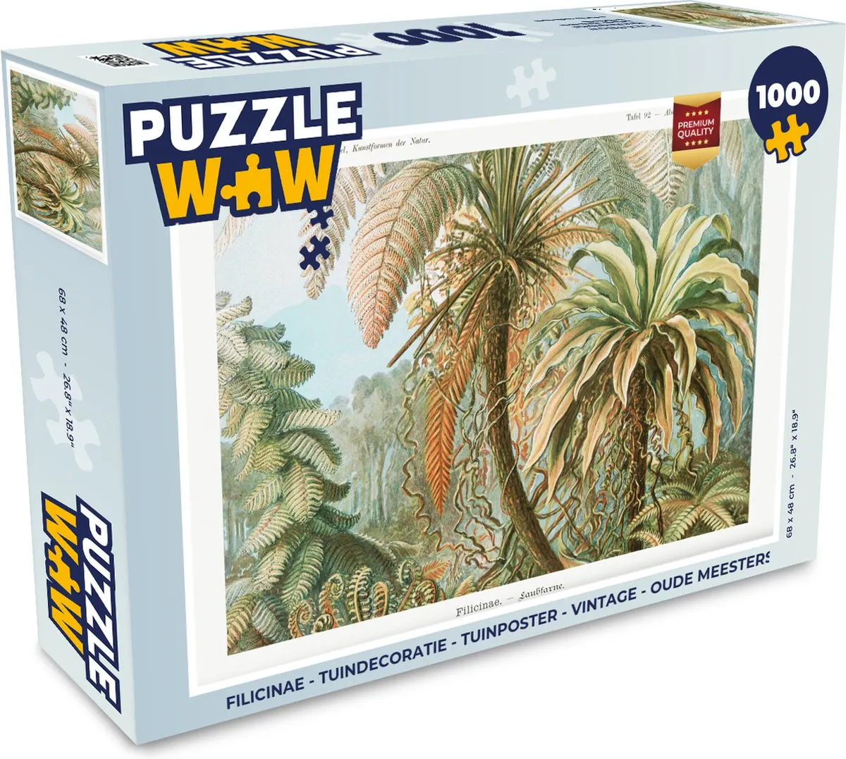 PuzzleWow Vintage Oude Meesters Legpuzzel 1000 Stuks - Multicolor