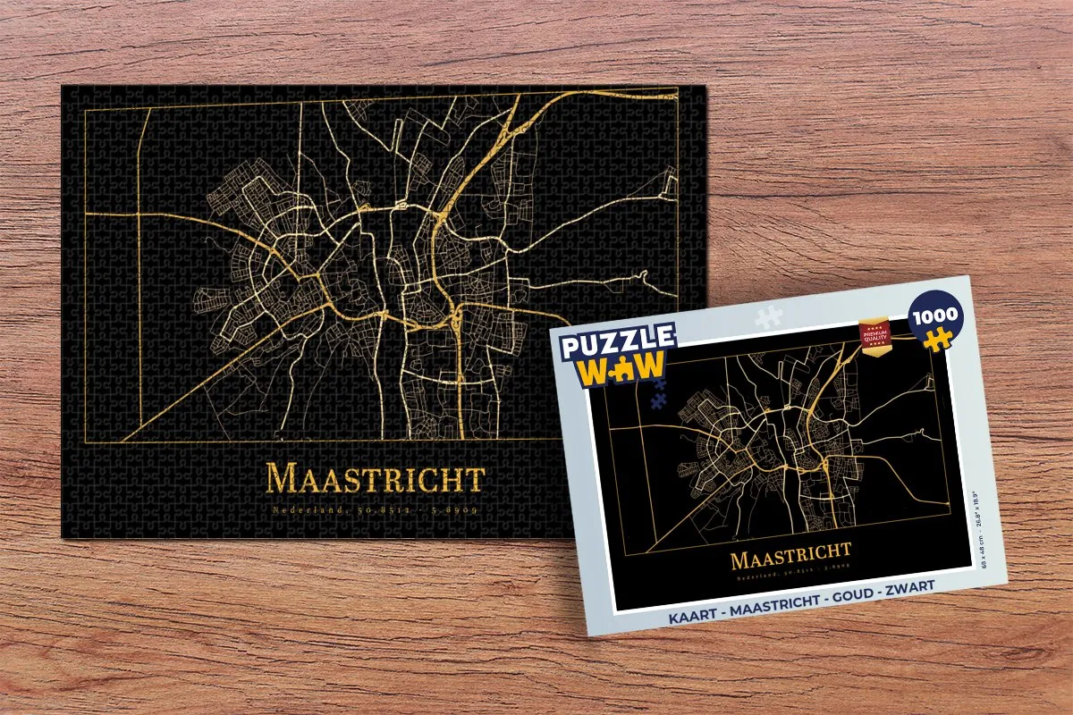PuzzleWow Maastricht Legpuzzel 1000 Stuks - Multicolor