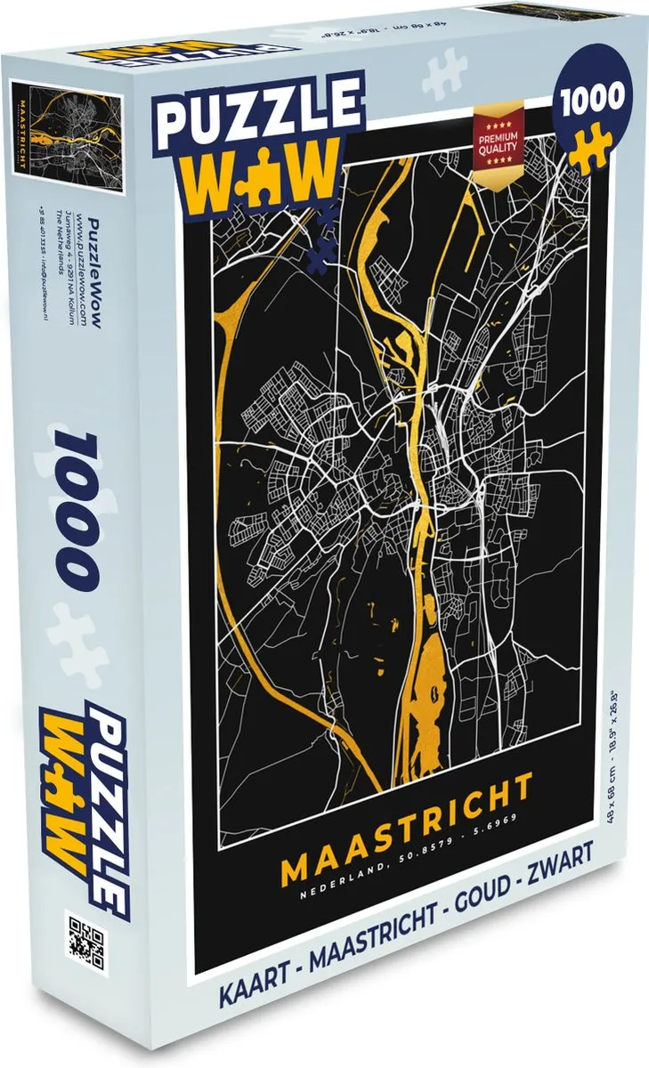 PuzzleWow Maastricht Legpuzzel 1000 Stuks - Multicolor