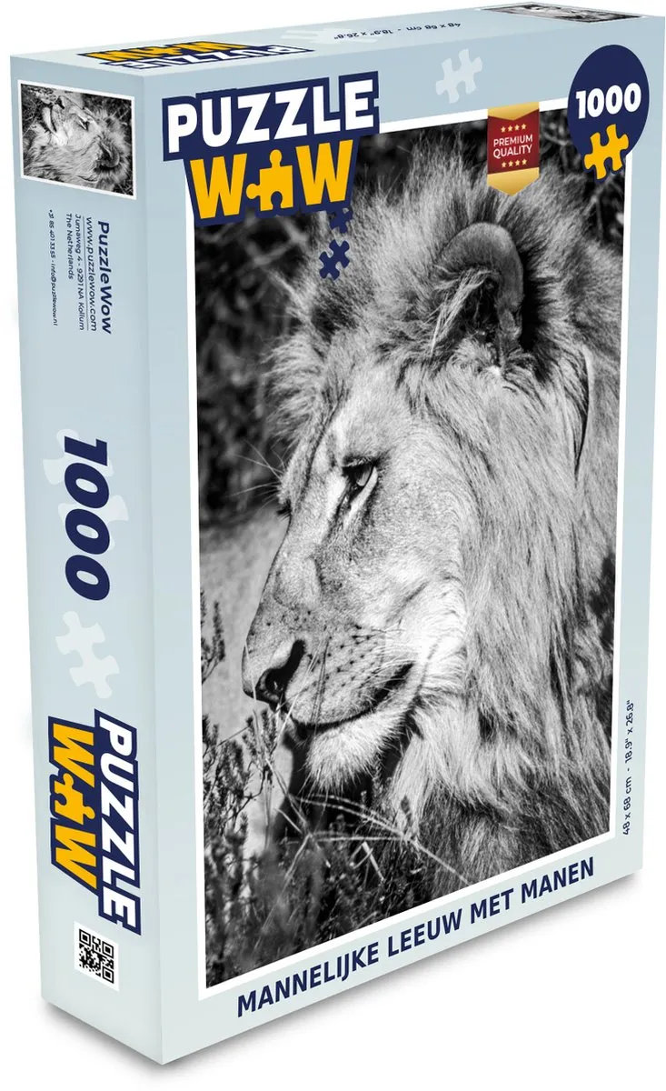 PuzzleWow Leeuw Dieren Legpuzzel 1000 Stuks