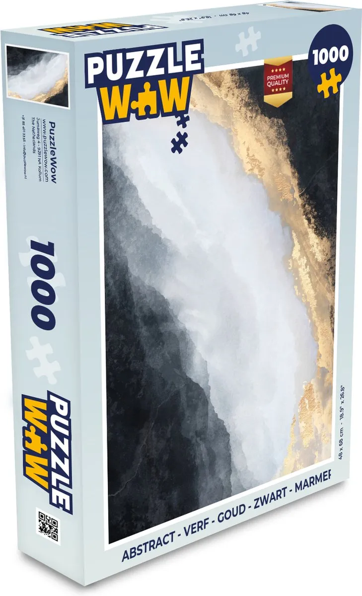 PuzzleWow Abstract Marmer 1000 Stuks - Multicolor