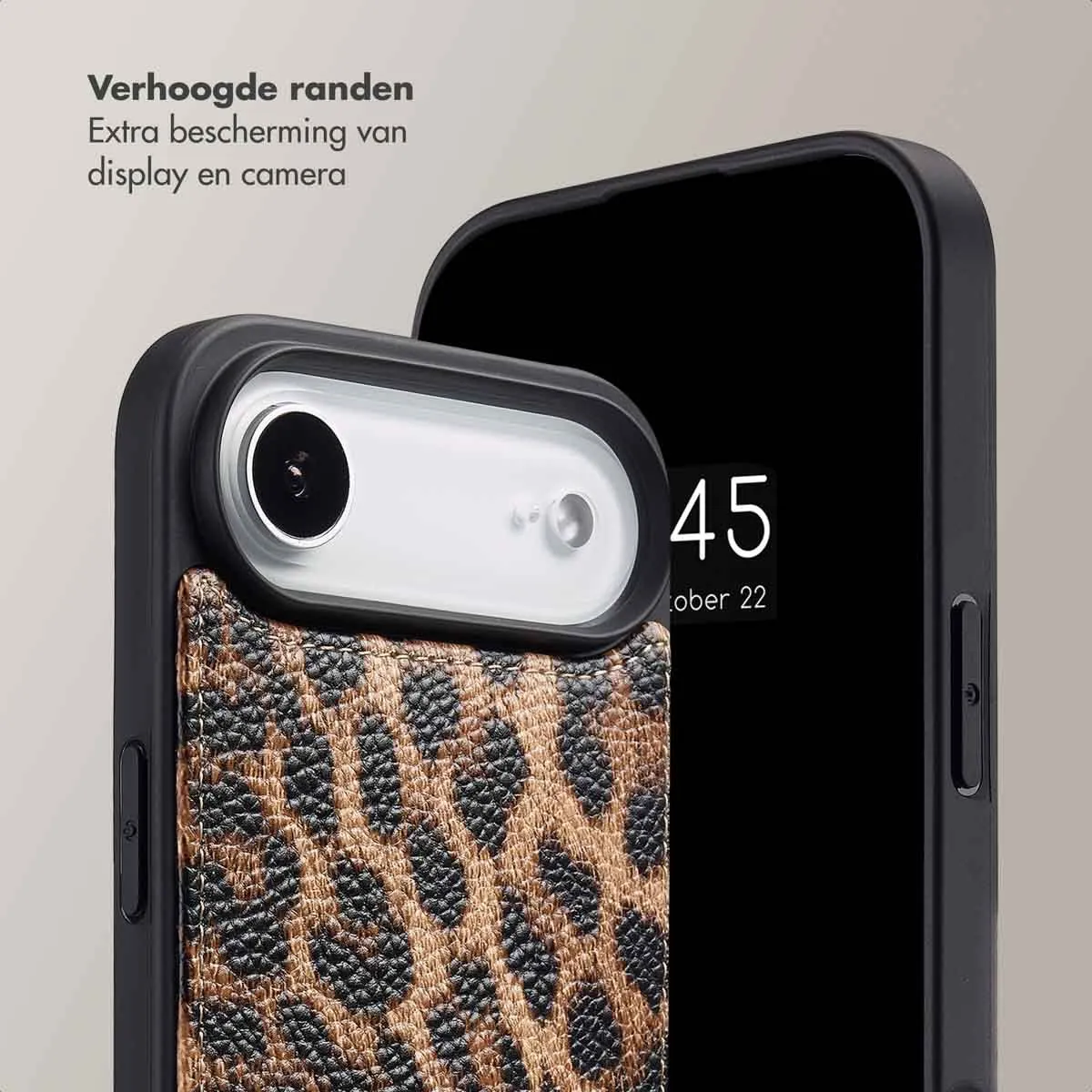 Selencia Hoesje iPhone 17 Air Leopard - 2 Pasjes